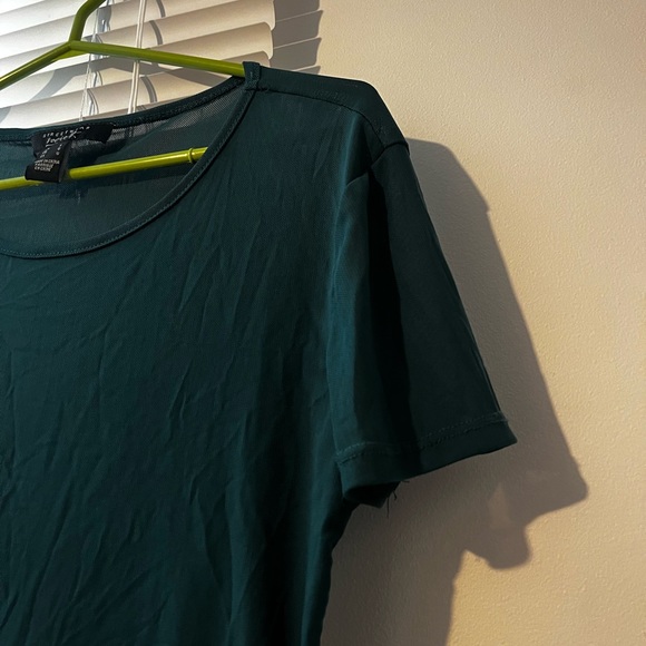 Mesh Sheer Top Deep Sea/Forest Green - Picture 8 of 8